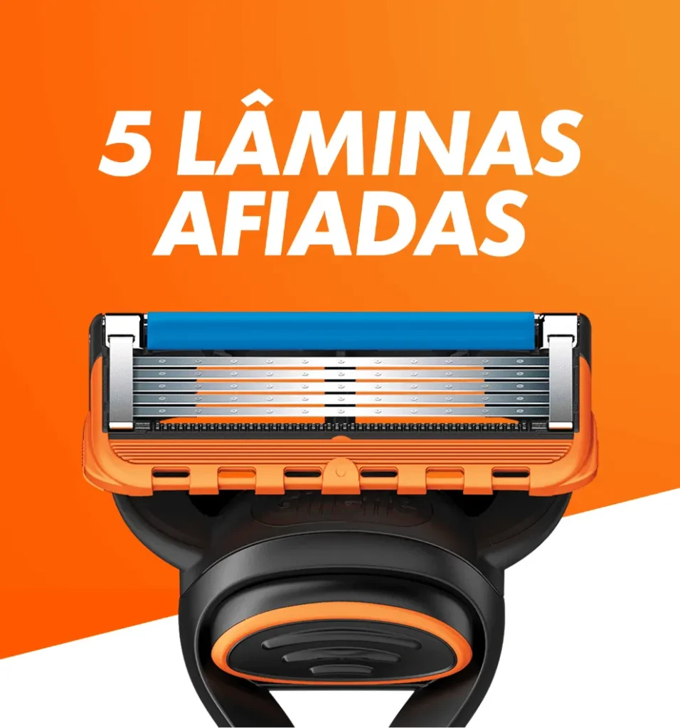 As 5 lâminas da Gilette Fusion 5.