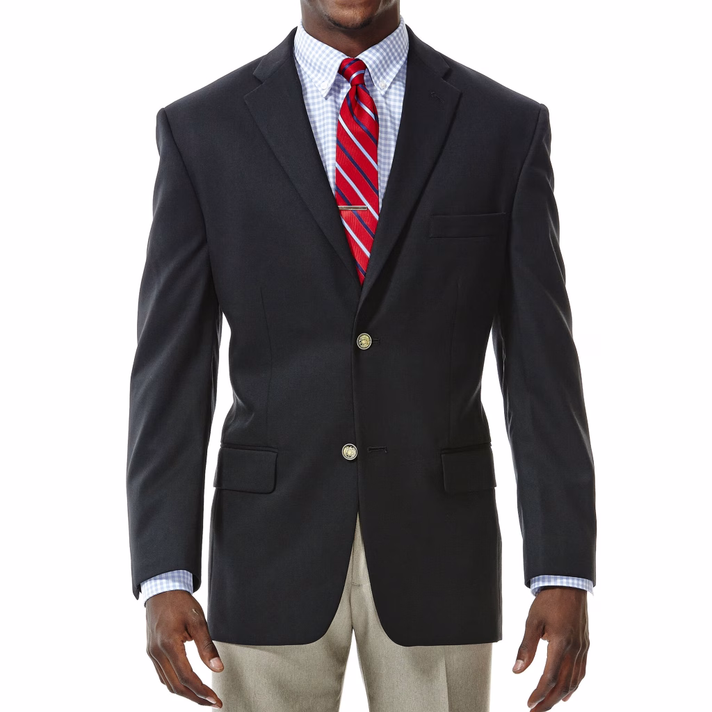 Homem a usar um blazer.