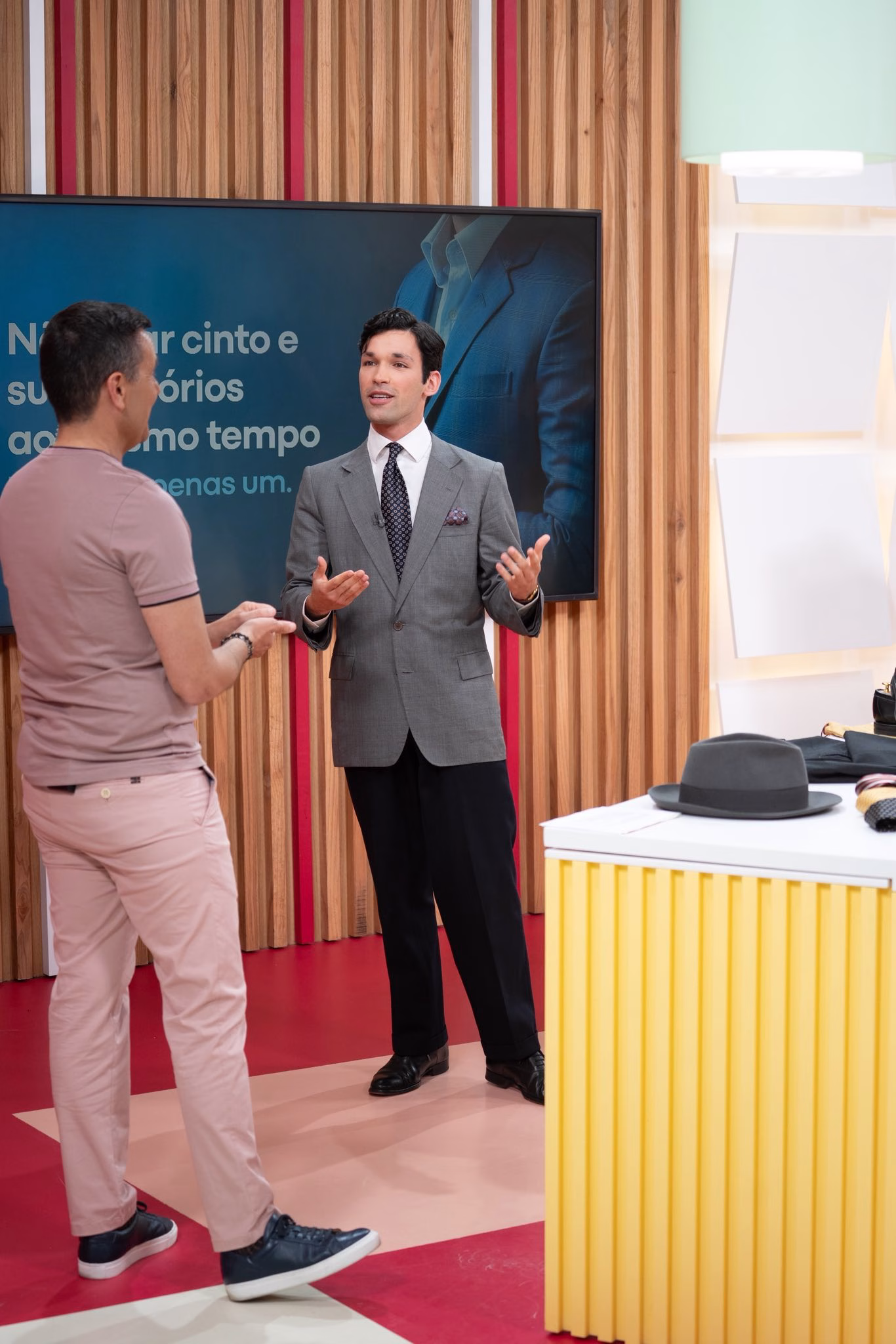 Luís Gagliardini Graça no programa da RTP Praça da Alegria com o Jorge Gabriel.